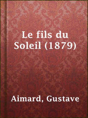 cover image of Le fils du Soleil (1879)